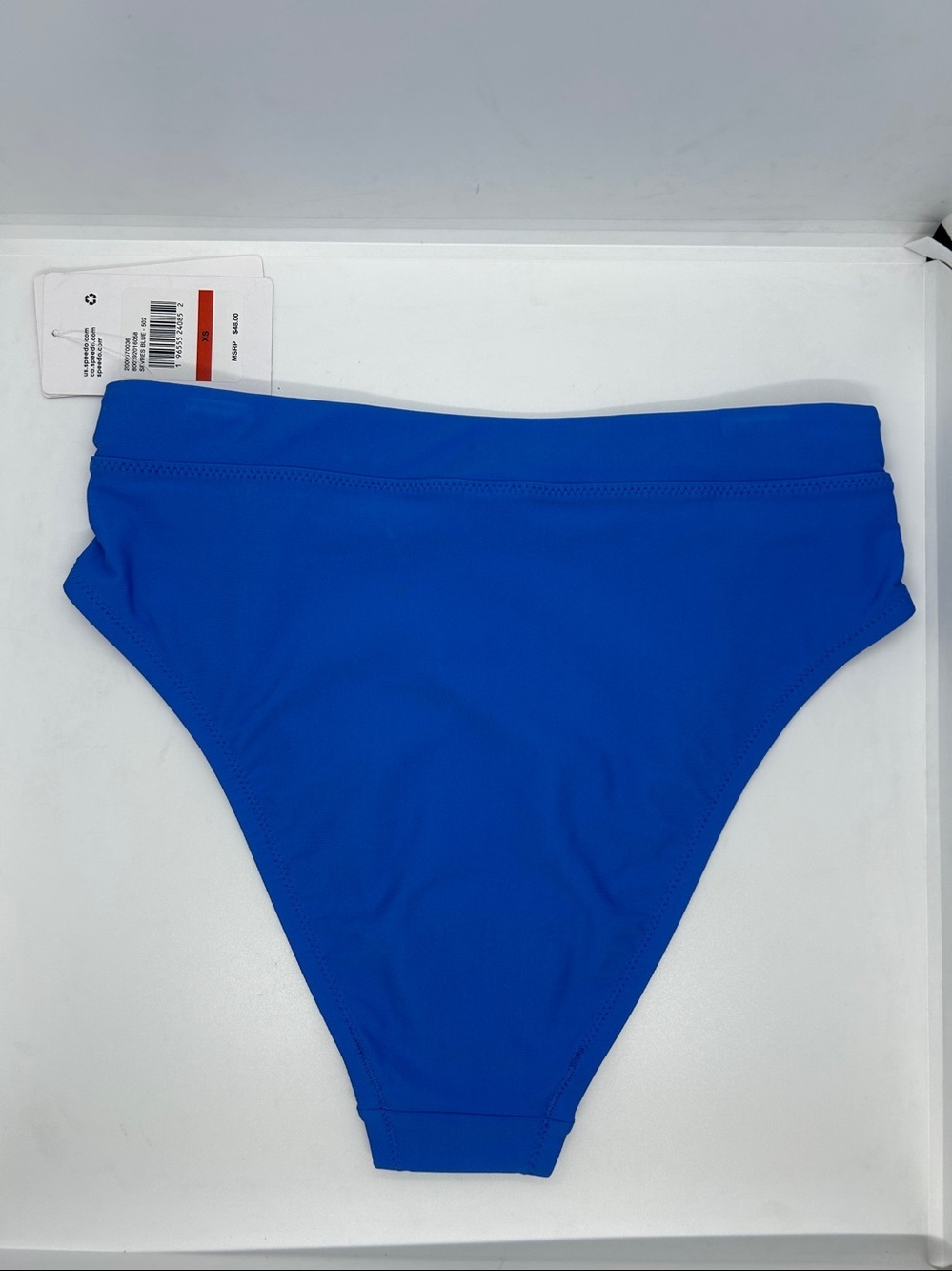 Speedo Bright Blue High-Cut Swim Briefs Women, Size XS NWT. - Picture 2 of 9